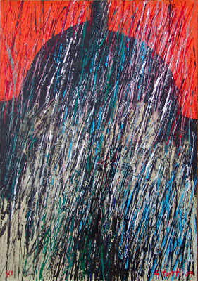 composizione, 2016, acrilico su tavola, cm 70x100