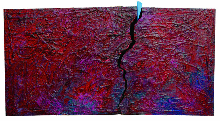 senza titolo, 2004, acrilico su tavola sagomata, cm 150x75