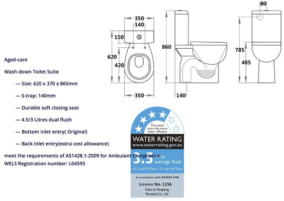 KDK CLOSE COUPLE TOILET KDK006 KDK009 KDK019