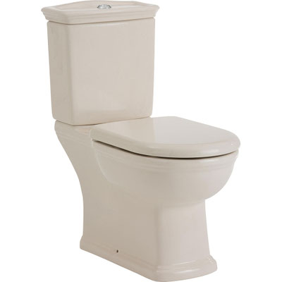 Washington ClosedCoupled Ivory Toilet Suite  - P/S Trap 240mm set out, WELS 4 star rating, 4.5/3L