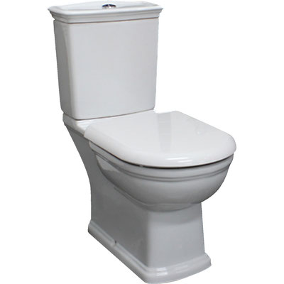 Washington ClosedCoupled Ivory Toilet Suite  - P/S Trap 240mm set out, WELS 4 star rating, 4.5/3L