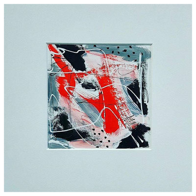 Acryl auf Hahnemühlen Büttenpapier, 12 x 12 cm
