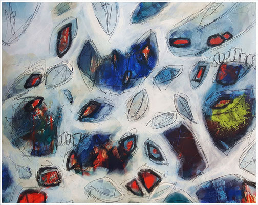 ""Autmn leaves - young & stupid", Mixed Media, 80 x 100 cm