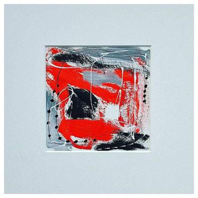 Acryl auf Hahnemühlen Büttenpapier, 12 x 12 cm