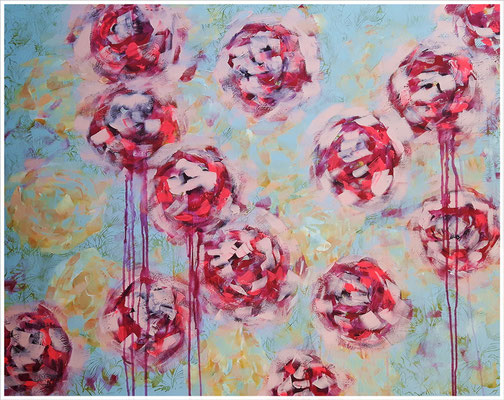 "Always keep your memories", Mixed Media auf Leinwand, 80 x 100 cm