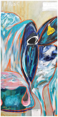 "Gestern auf der B54 - Milk to go",Mixed Media auf Leinwand, 3,8 cm x 50 cm x 100 cm 