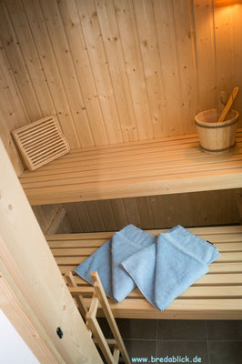Sauna im Obergeschoss