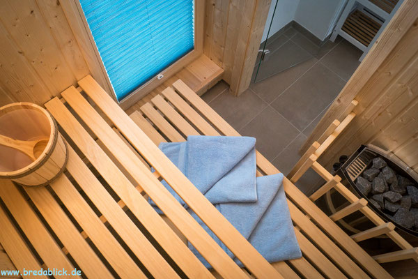 Sauna im Obergeschoss