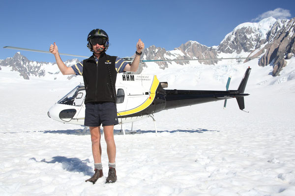 Mit dem Heli auf den Fox Gletscher