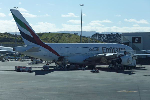 Flughafen Auckland / Rückflug nach München