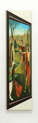 BERND IKEMANN «skom.04», 2012, Öl/Leinwand, 135 x 35 cm