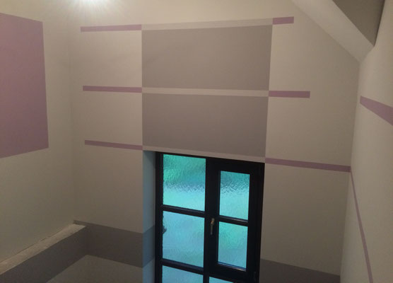 Dekorative Gestaltung im Treppenhaus