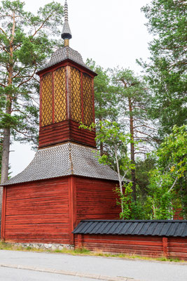 Kirchenturm der alten Kirche in Jokkmokk