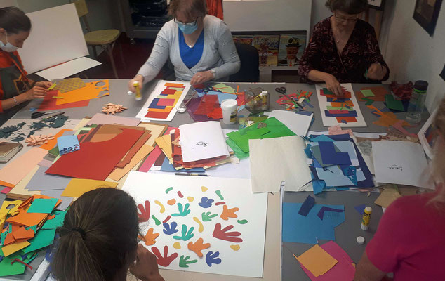 cours Matisse arts pastiques collages