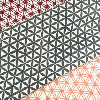 Traditional block printing patterns featured in our Delhi factory shop