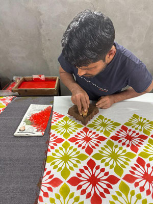 Unveiling Artisanal Excellence: Blockprinted Organic Cotton, Crafted in Our Paharganj Workshop, Delhi