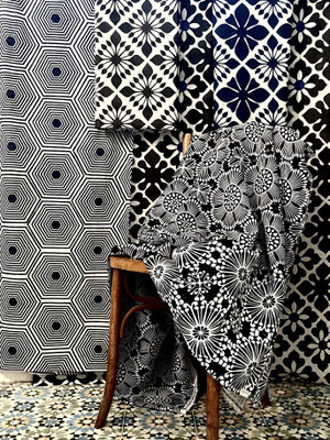 Blockprint fabrics designed by Maasa Production Pvt. Ltd.