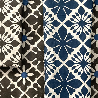 Experience the luxury of Indian block print fabric in every stitch, made with eco-friendly AZO-free printing ink