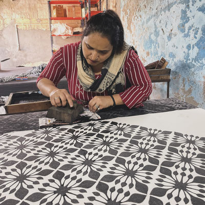  Crafted with precision in Delhi, India - our Indian block print fabric selections, made with eco-conscious AZO-free printing inks