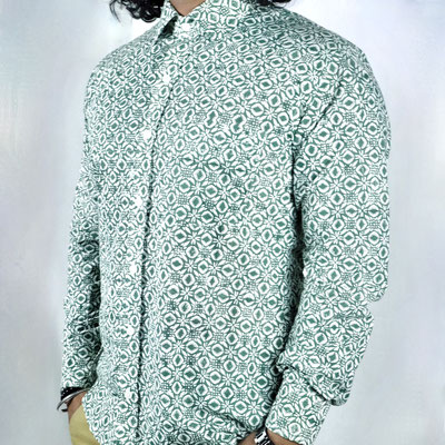 Handmade block print fabric for men in Delhi store. Connaught Place , Janpath Lane India