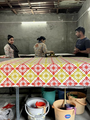 Experience Tradition: Discover Our Blockprinting Workshop in Paharganj, Delhi. Crafted with Precision, Our Organic Cotton is Available for Travelers and Students to Explore the Art of Blockprinting.