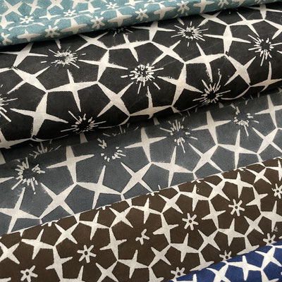 Blockprint design Mavi Small and Mavi Medium. Explore our collection of ethnic block print textiles at the best fabric market near Janpath Market, Delhi