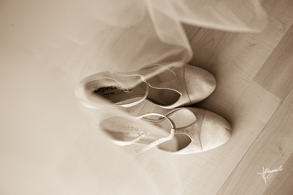 chaussure de la mariée