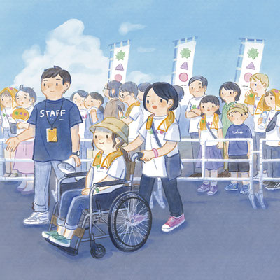 日本文教出版様　令和７年度版教科用図書「中学道徳 あすを生きる」挿絵（制作は2023）