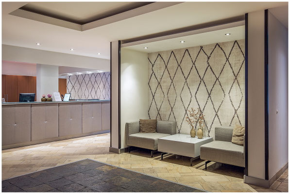 Lobbyaufnahme eines Designhotels – Hotelfotografie für Website und Buchungsportale.