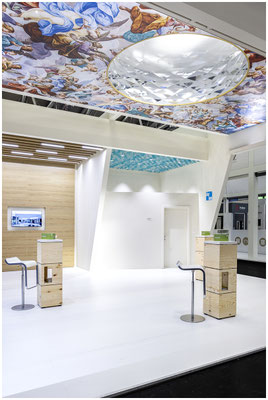 Himmlische design Messestand auf der messe München