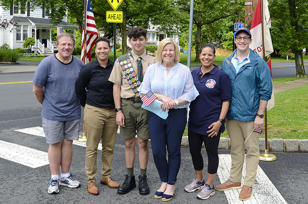 Paul, far right, at dedication of street name for Fanwood soldier