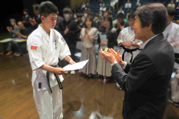 選手代表　フルコンタクト空手道連盟　丸茂　雄太さん