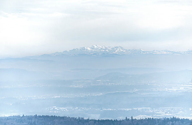 Der Alpstein, ca. 105 km entfernt