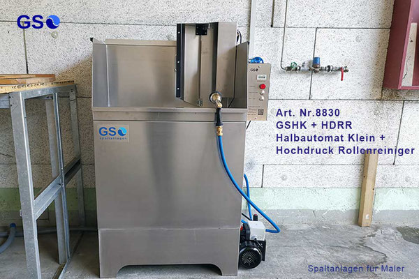 GSHK + HDRR GS Spaltanlagen Halbautomat Klein mit Hochdruck Rollenreiniger