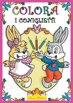 conigli colora coniglietti disegni illustrazioni roberto dell'agnello libri hedison drawing 