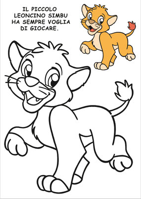 leone disegno disegni illustrazioni roberto dell'agnello artista colora colorare 