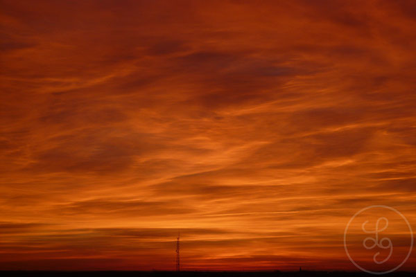 Ciel de feu - Montauban (Tarn-et-Garonne), Mars 2009