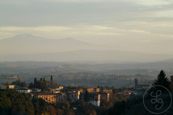 Paysage toscan - Vers Sienne (Italie), Janvier 2010