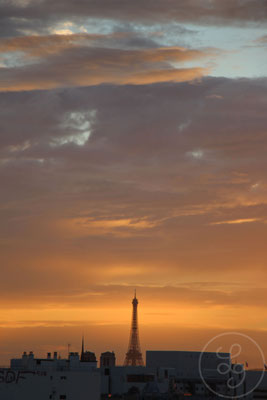 Vue de la Tour Eiffel en fin de journée - Paris, Août 2017