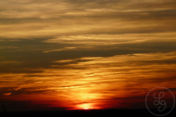 Coucher de soleil depuis ma fenêtre - Montauban (Tarn-et-Garonne), Octobre 2008