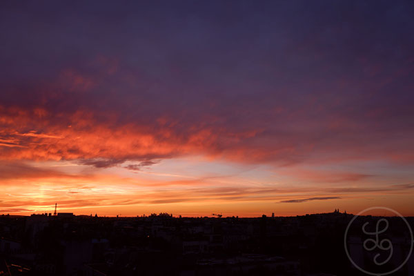 Coucher de soleil rosé sur Paris - Paris, Septembre 2018