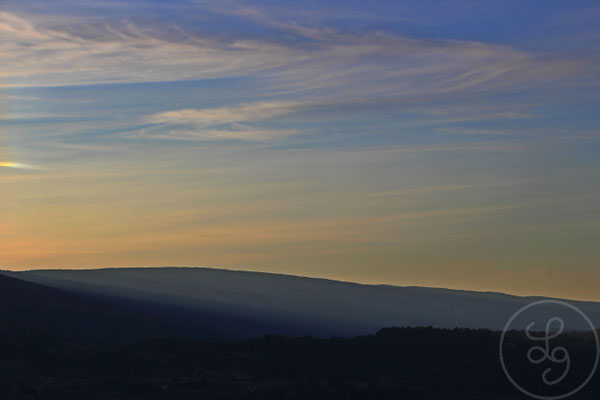 Fin de journée hivernale - Bonnieux, Provence (Vaucluse), Décembre 2019