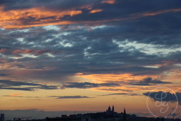 Coucher de soleil sur le Sacré Coeur - Paris, Juillet 2017