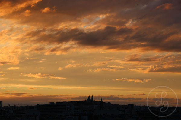 Coucher de soleil sur le Sacré Coeur - Paris, Juillet 2017