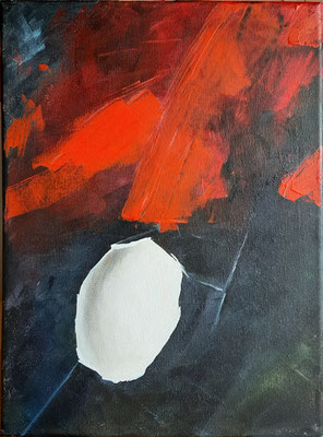 Opening 1, naar Lieven Hendriks 2021, acryl op papier, 30 x 40 cm