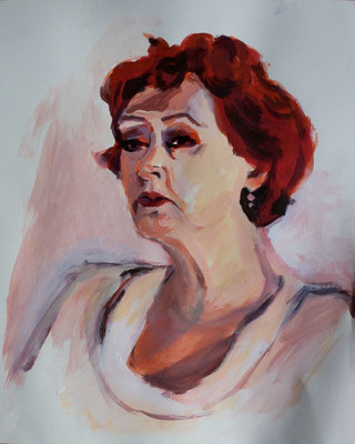 Portret Ria, acryl op papier,  50x70 cm