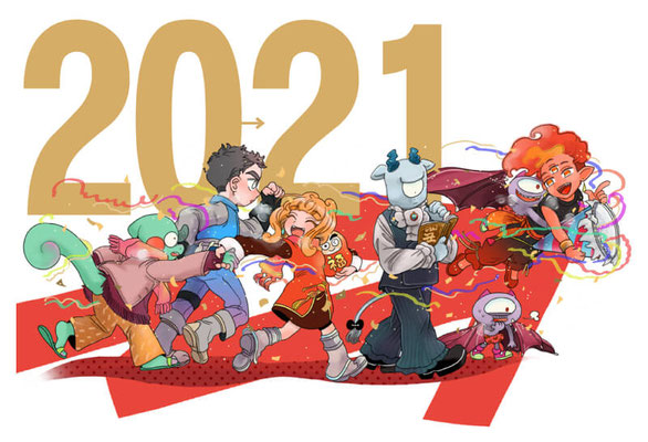 2021 newyear illustration