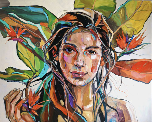 BIRD OF PARADISE 120x150cm, oil on canvas