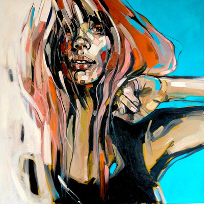 RED HAIR, 100x100cm, 2015