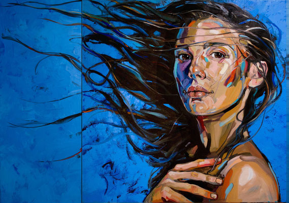 TANGALLE series 100x130cm (2 panels), oil on canvas